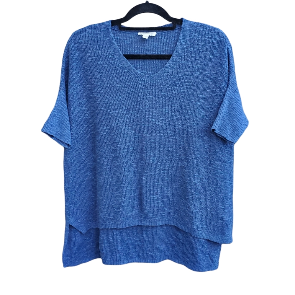 Eileen Fisher Blue V-Neck Top